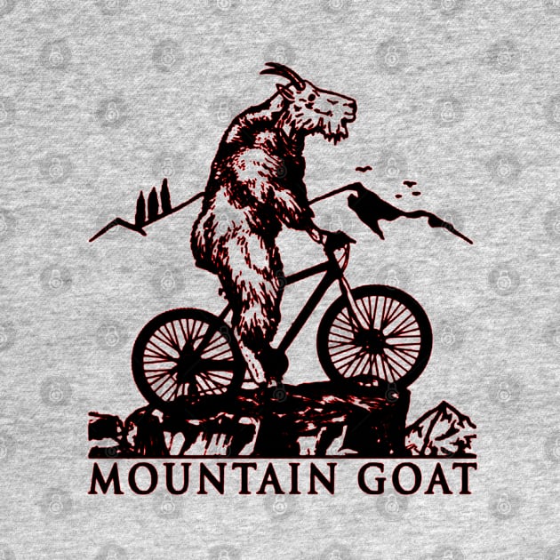 Cool Mountain Goat Tee Riding Biking by paintkiller617